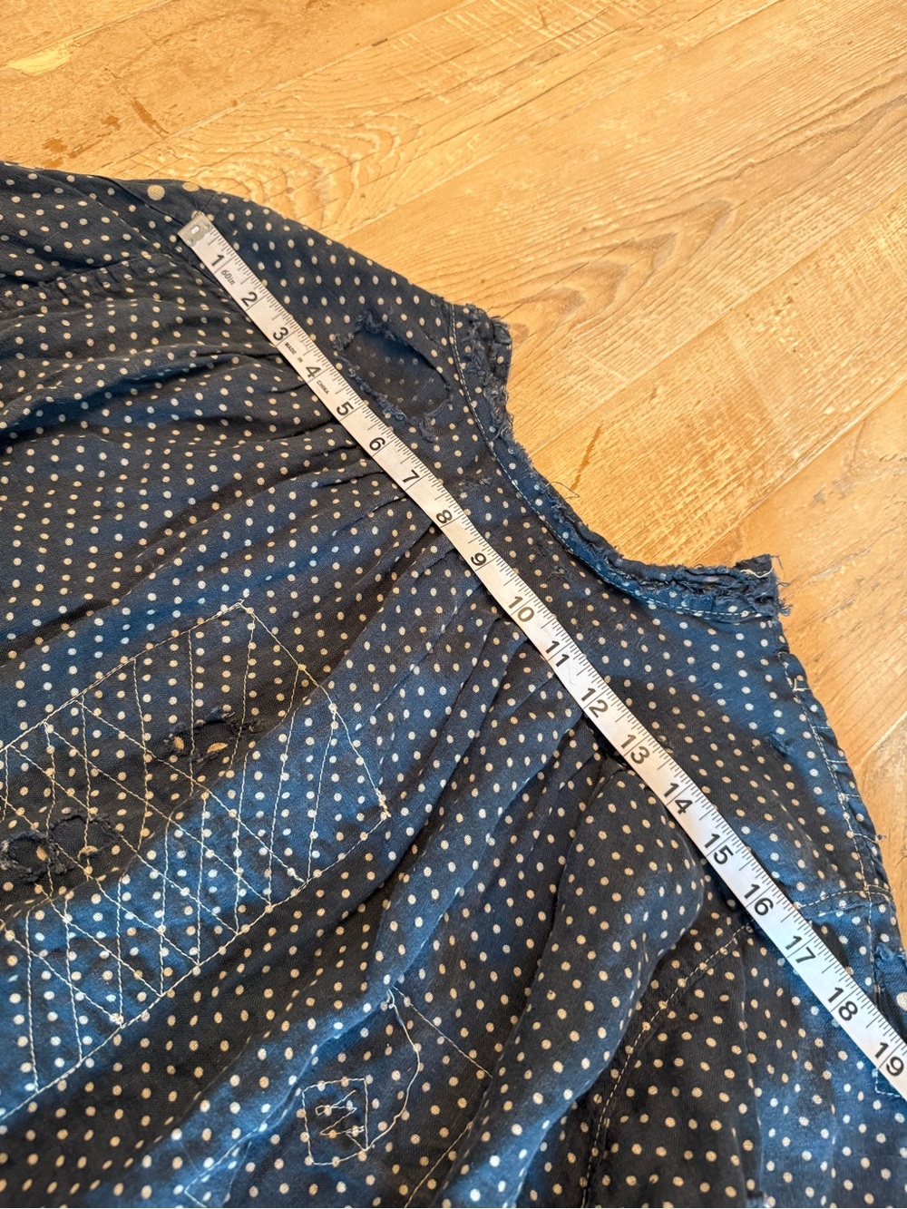 Magnolia Pearl Indigo Polka Dot Henry Top 926 Charlie OS NWOT - Picture 15 of 16
